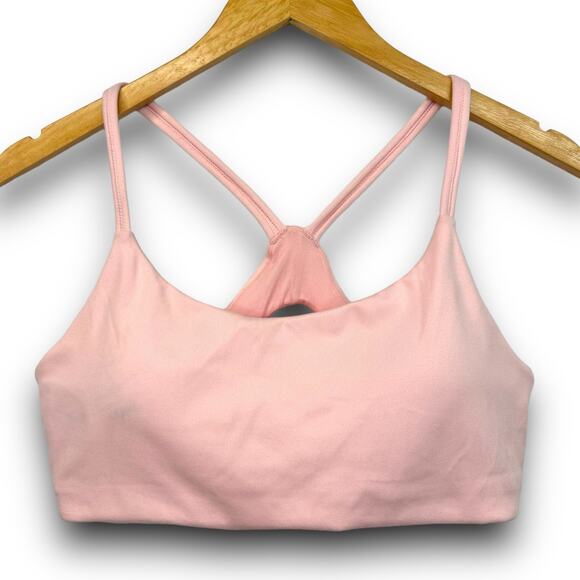 NEW Marika Pink Sports Bra Racerback Padded Light Support Athletic Size Large - Picture 1 of 4